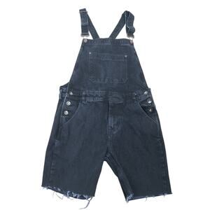 BDG Urban Outfitters black denim cut-off short overalls Mens 30W